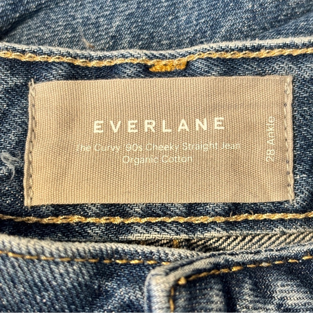 Everlane The Curvy '90s Cheeky Straight Jean Button Fly Organic Cotton Size 28 - Picture 6 of 11